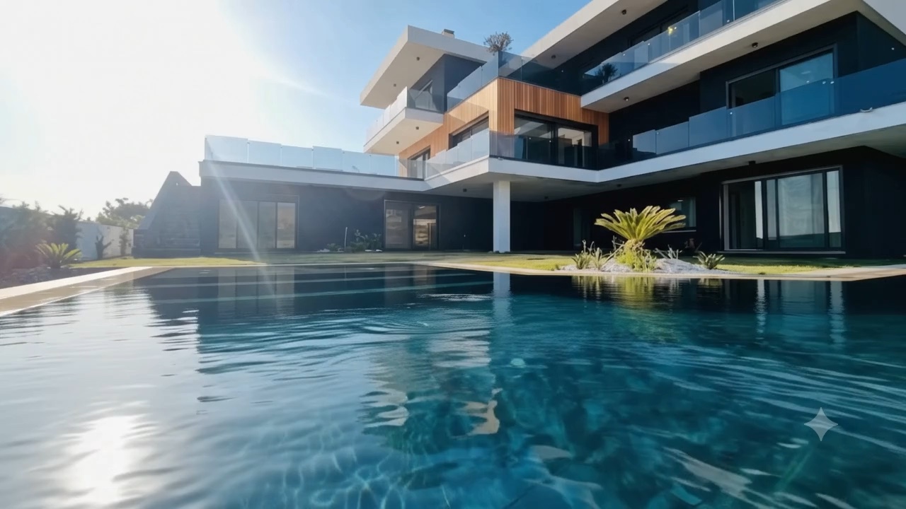 Çeşme'de sonsuzluk havuzlu modern villa